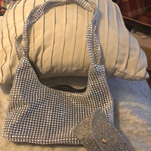 Rhinstone purse with coin wallet